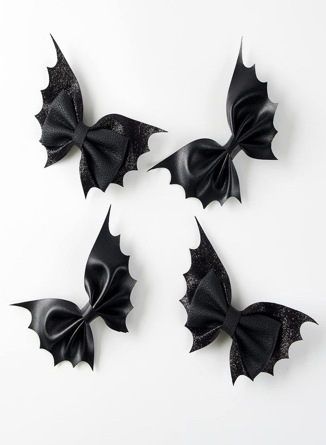 Fancheer 4Pcs Bat Hair Bow Clips for Girls Women Black Hair Accessories Party Decorations - Image 3